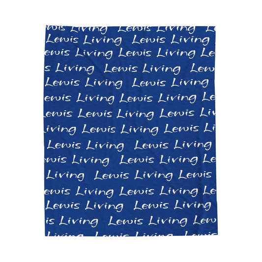 Plush Blanket Cozy Success Lewis Living-Blue