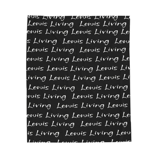 Plush Blanket Cozy Success Lewis Living-Black