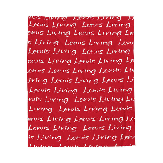 Plush Blanket Cozy Success Lewis Living-Red