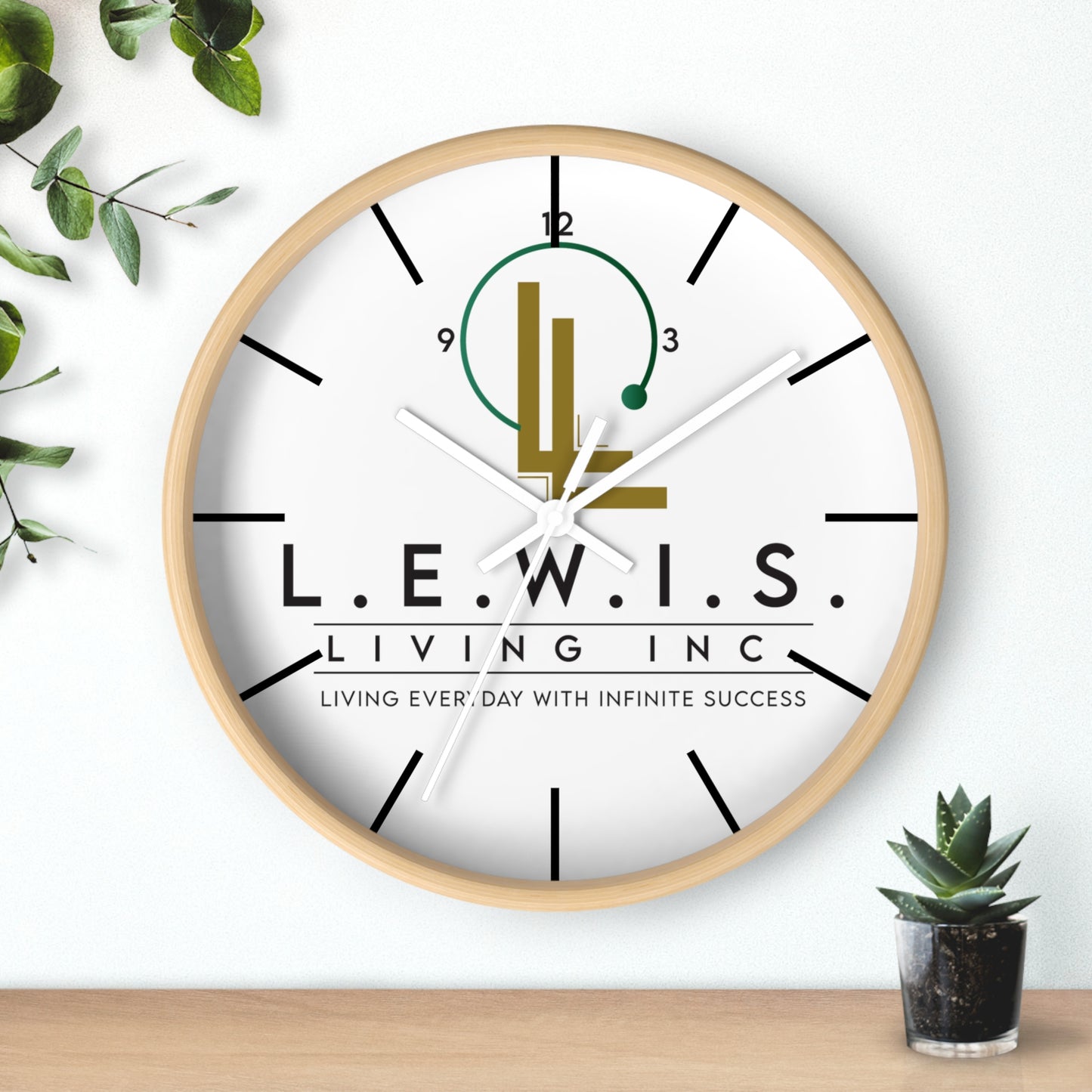 Lewis Living Wall Clock – Living Everyday With Infinite Success