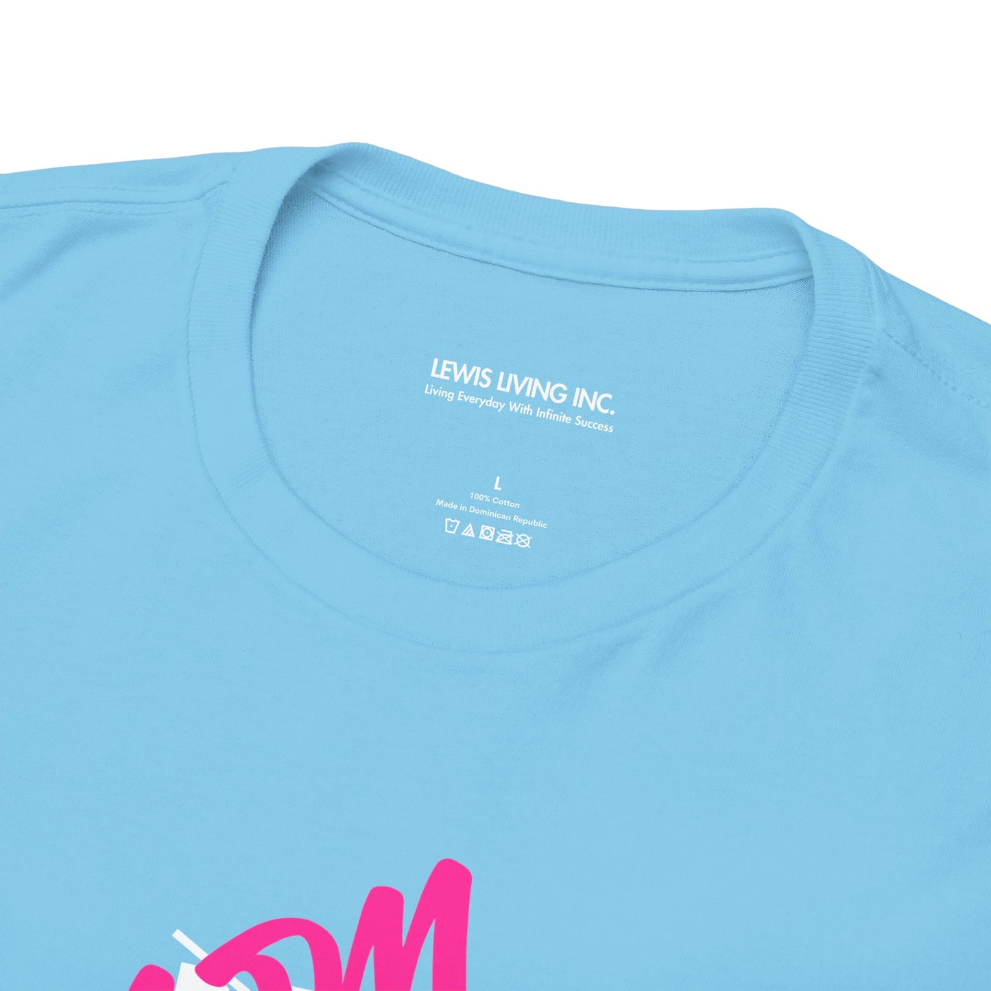 Mom Over Matter-White Teal