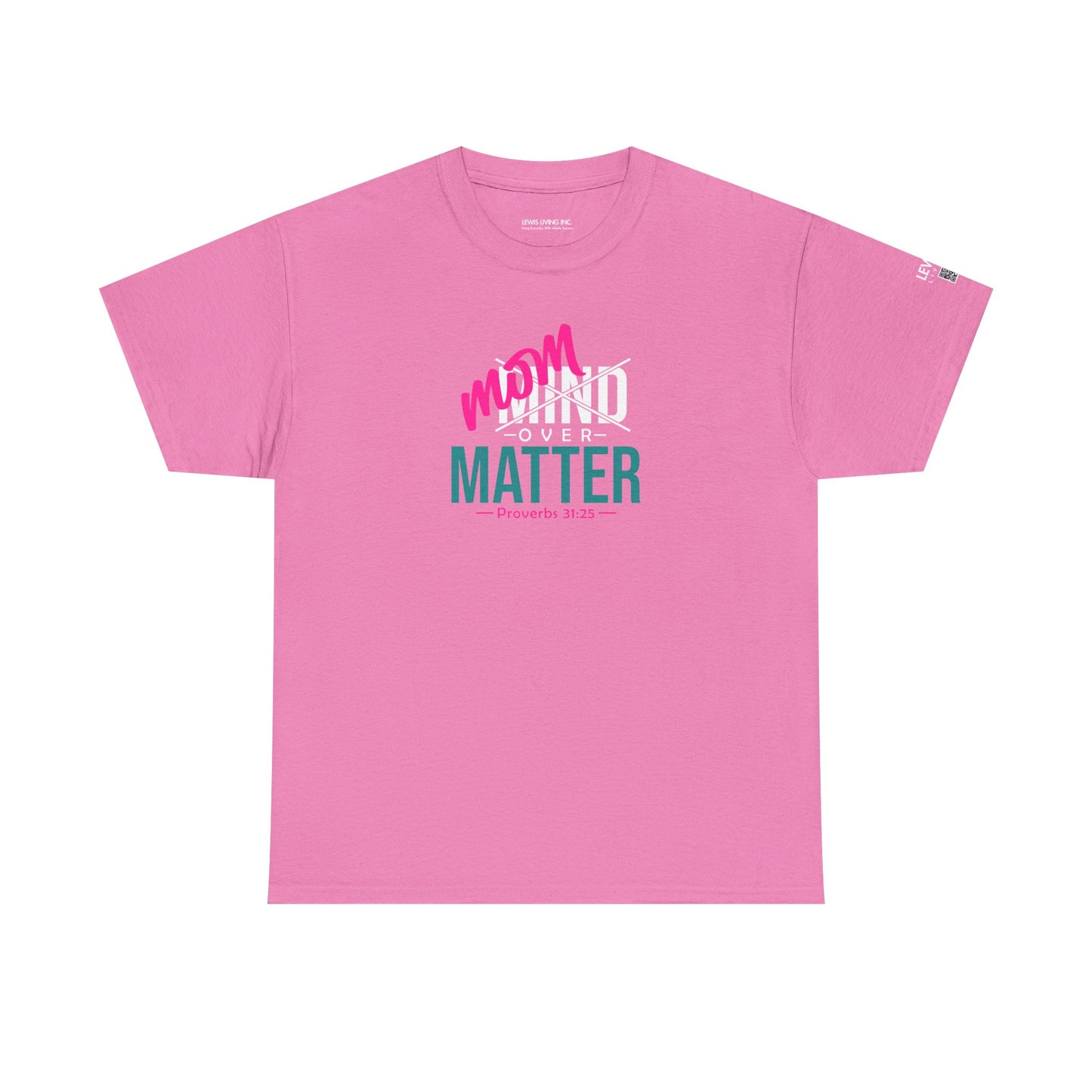 Mom Over Matter-White Teal