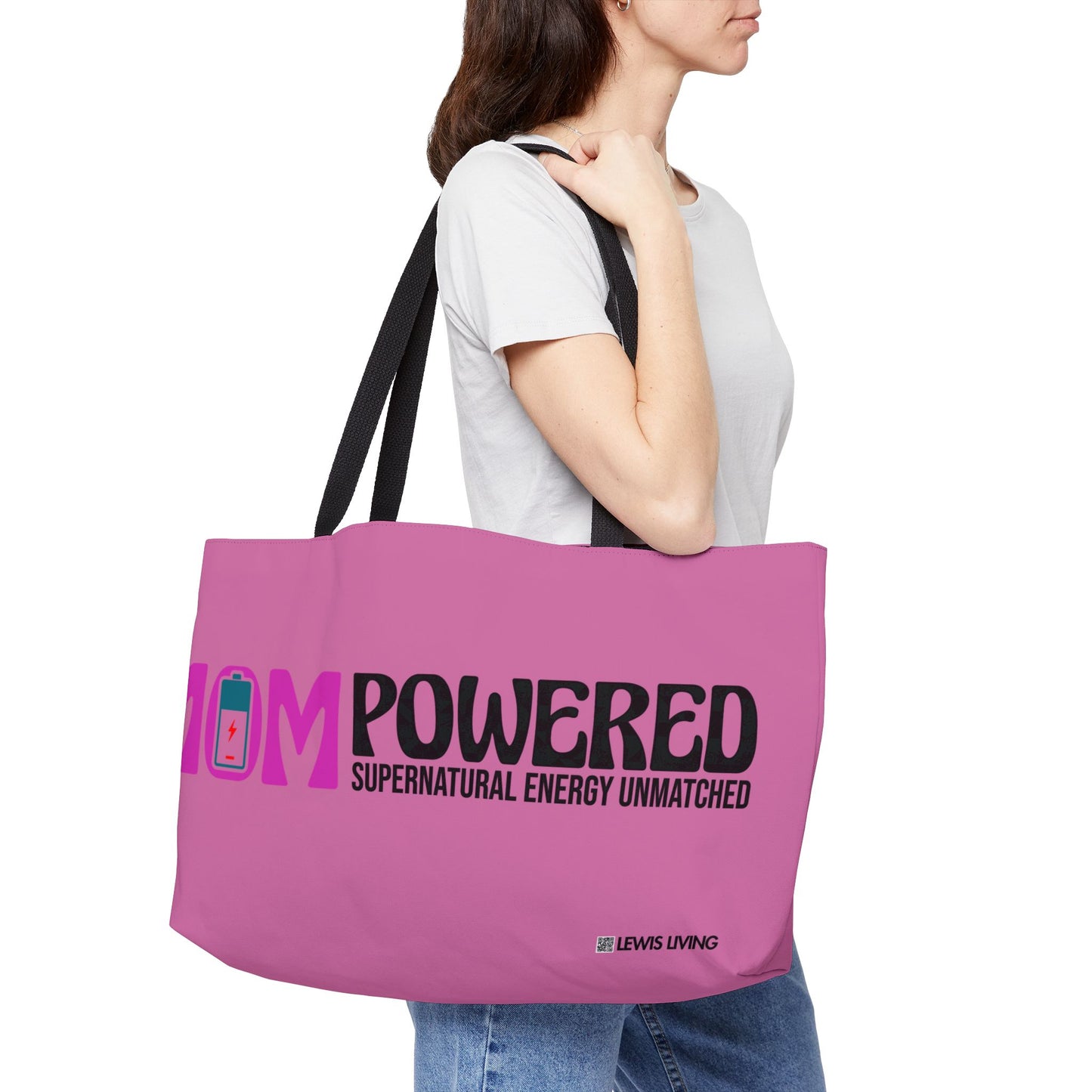 MOMPowered Tote Bag in Pink