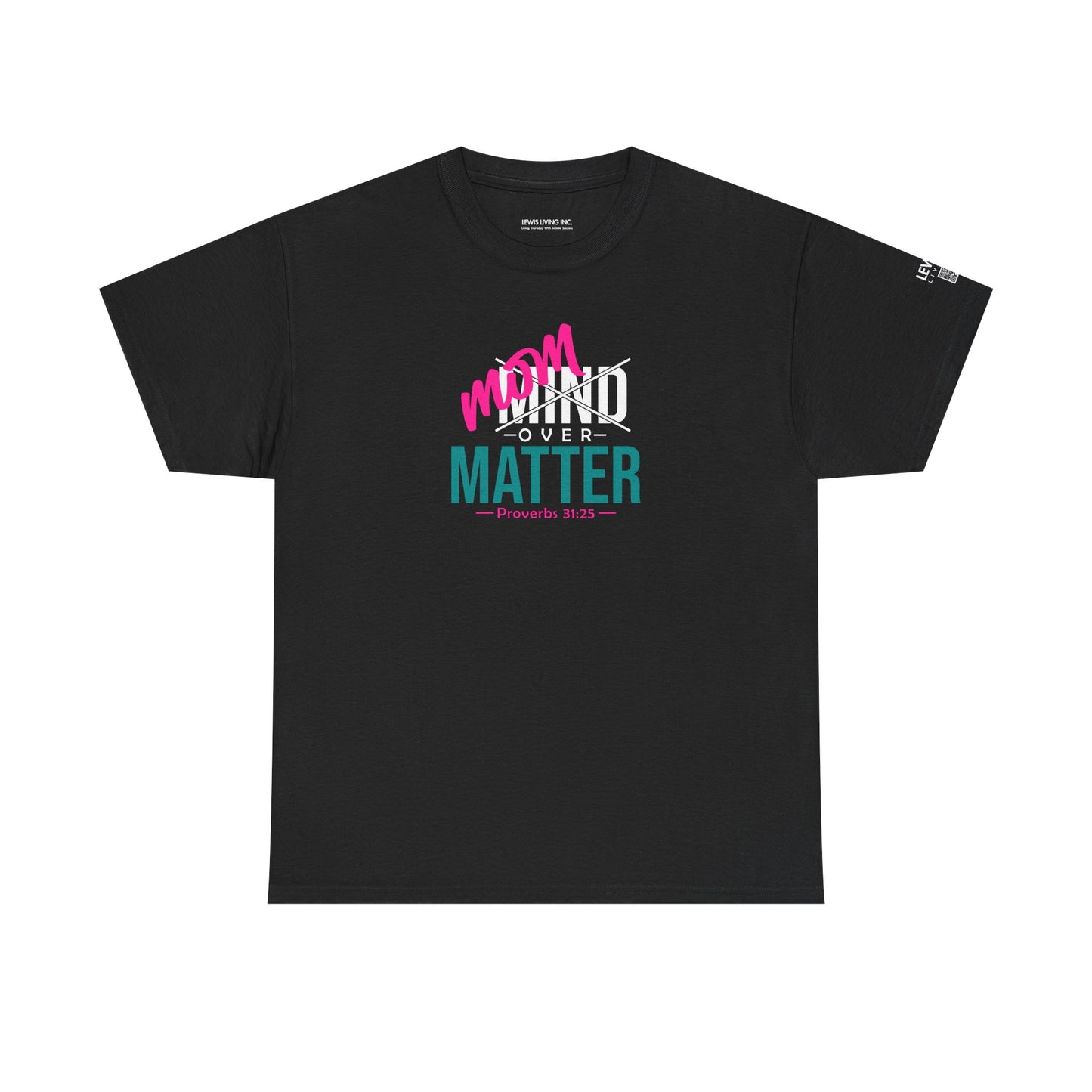 Mom Over Matter-White Teal