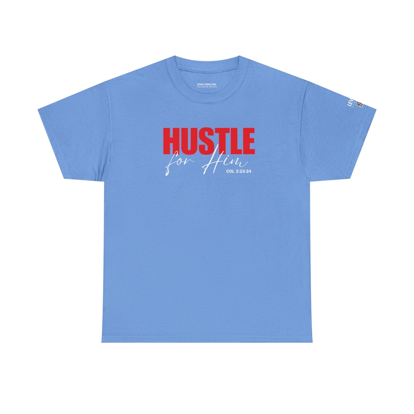Hustle for Him-Red (White)