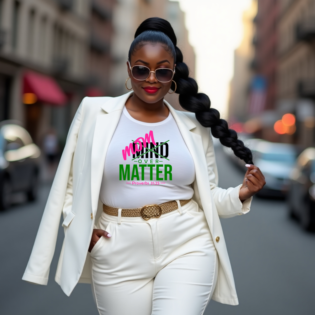 Mom Over Matter-Black Green