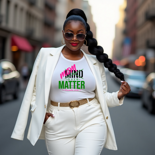 Mom Over Matter-Black Green