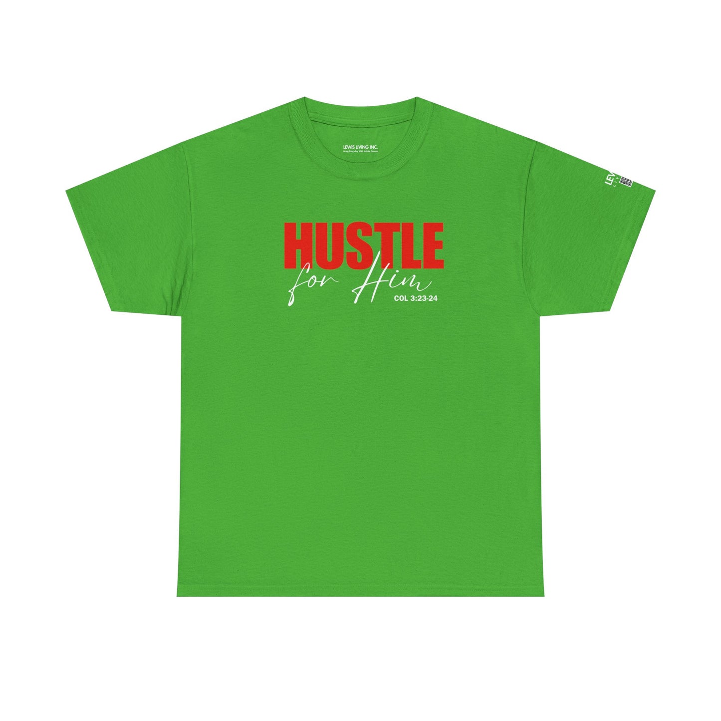 Hustle for Him-Red (White)
