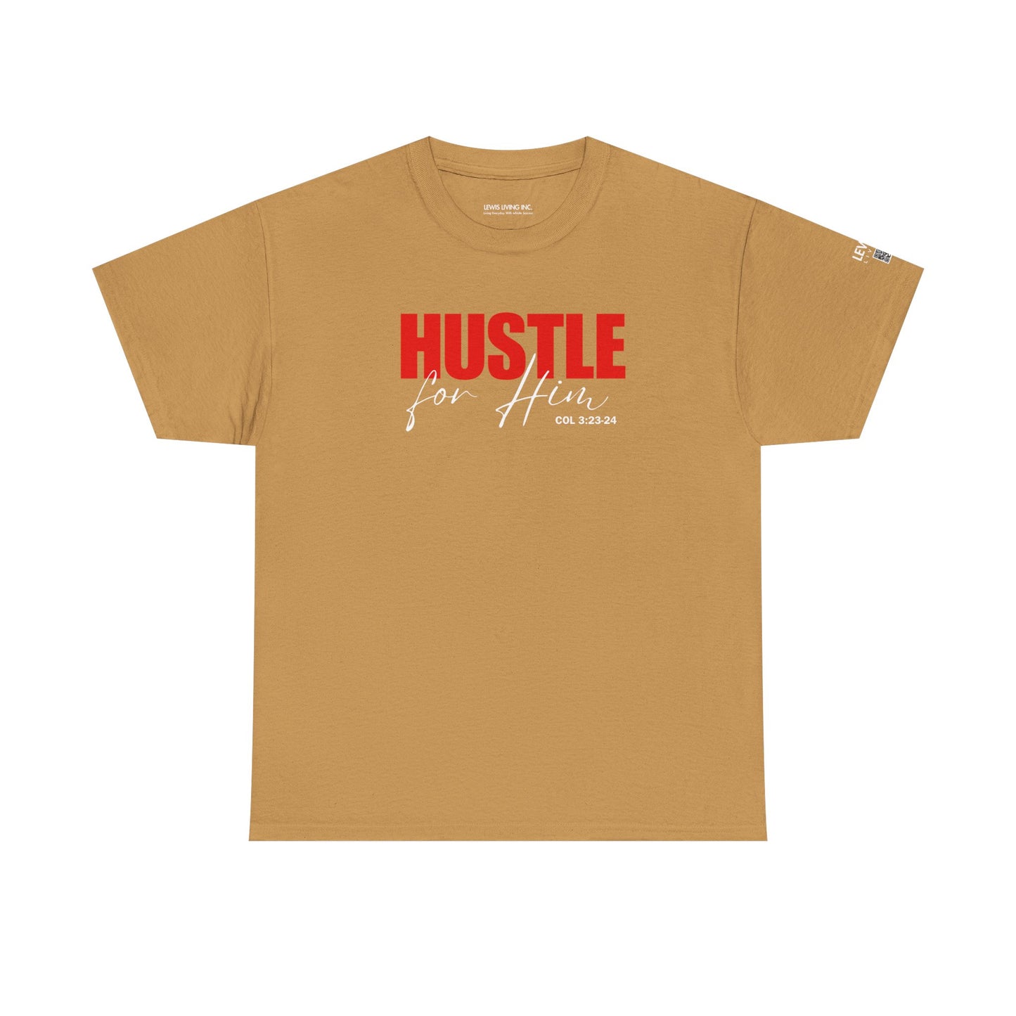 Hustle for Him-Red (White)