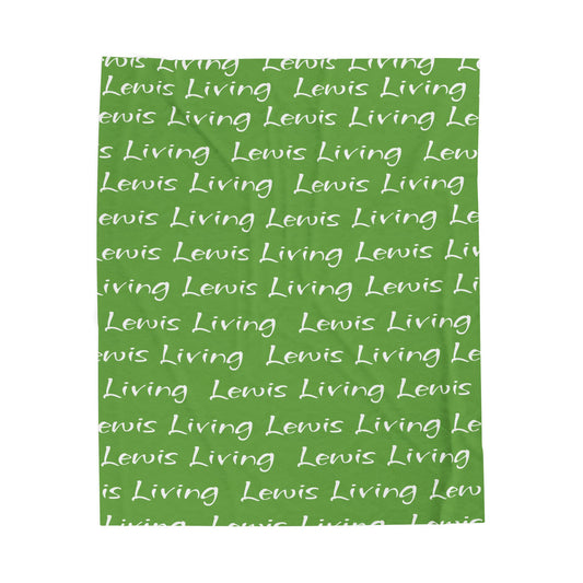 Plush Blanket Cozy Success Lewis Living-Green