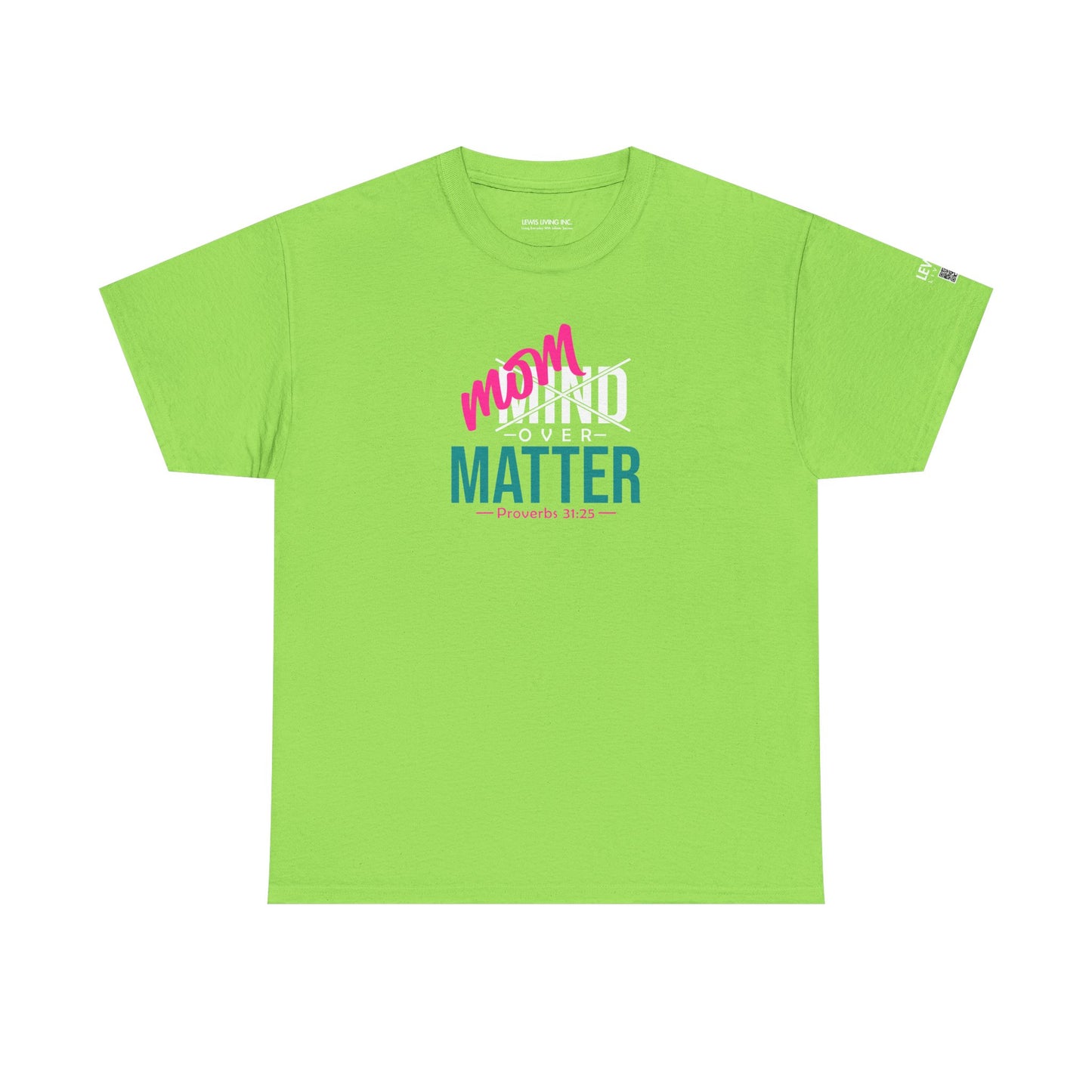 Mom Over Matter-White Teal