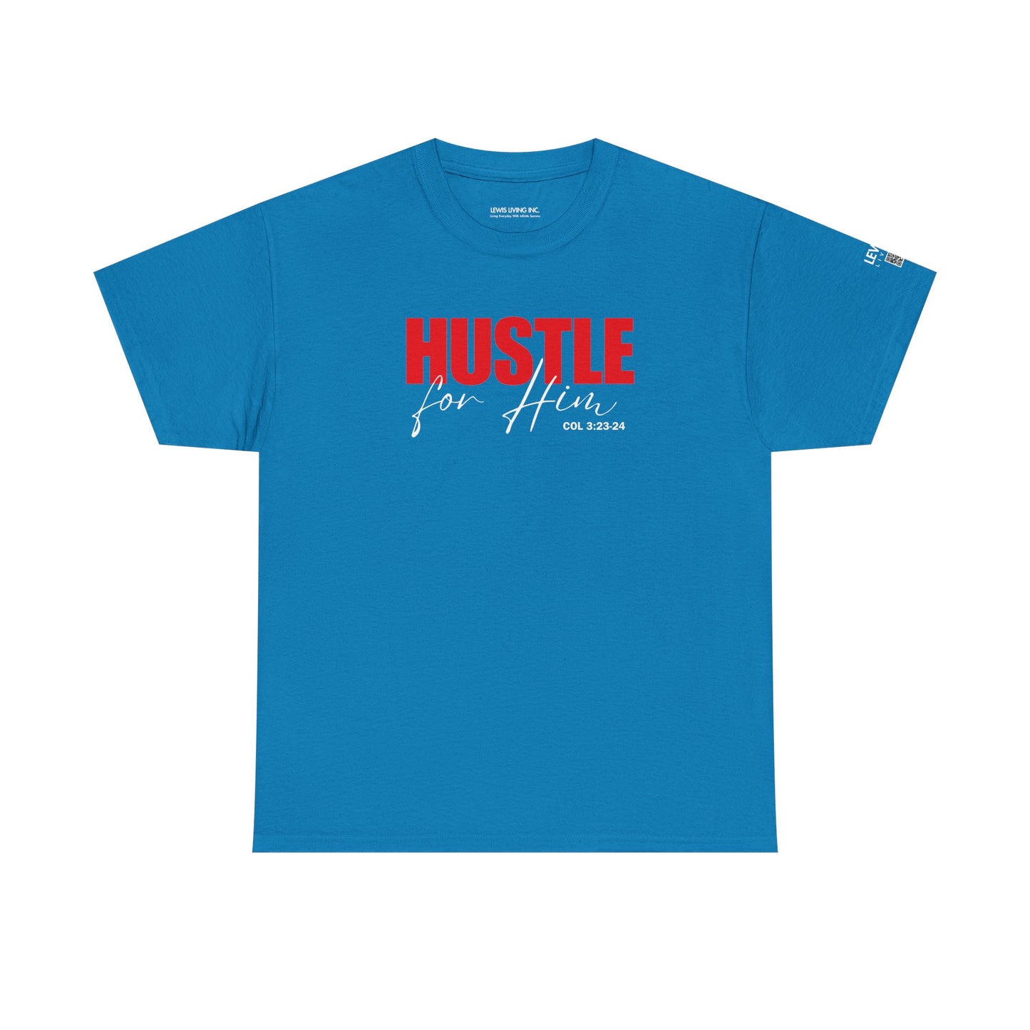 Hustle for Him-Red (White)