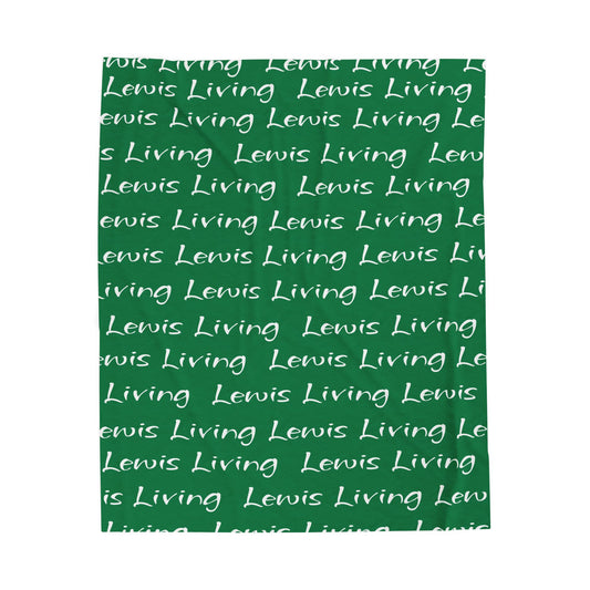 Plush Blanket Cozy Success Lewis Living- Dark Green