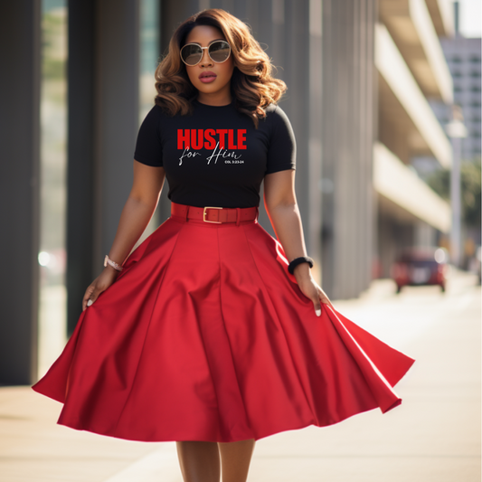 Hustle for Him-Red (White)