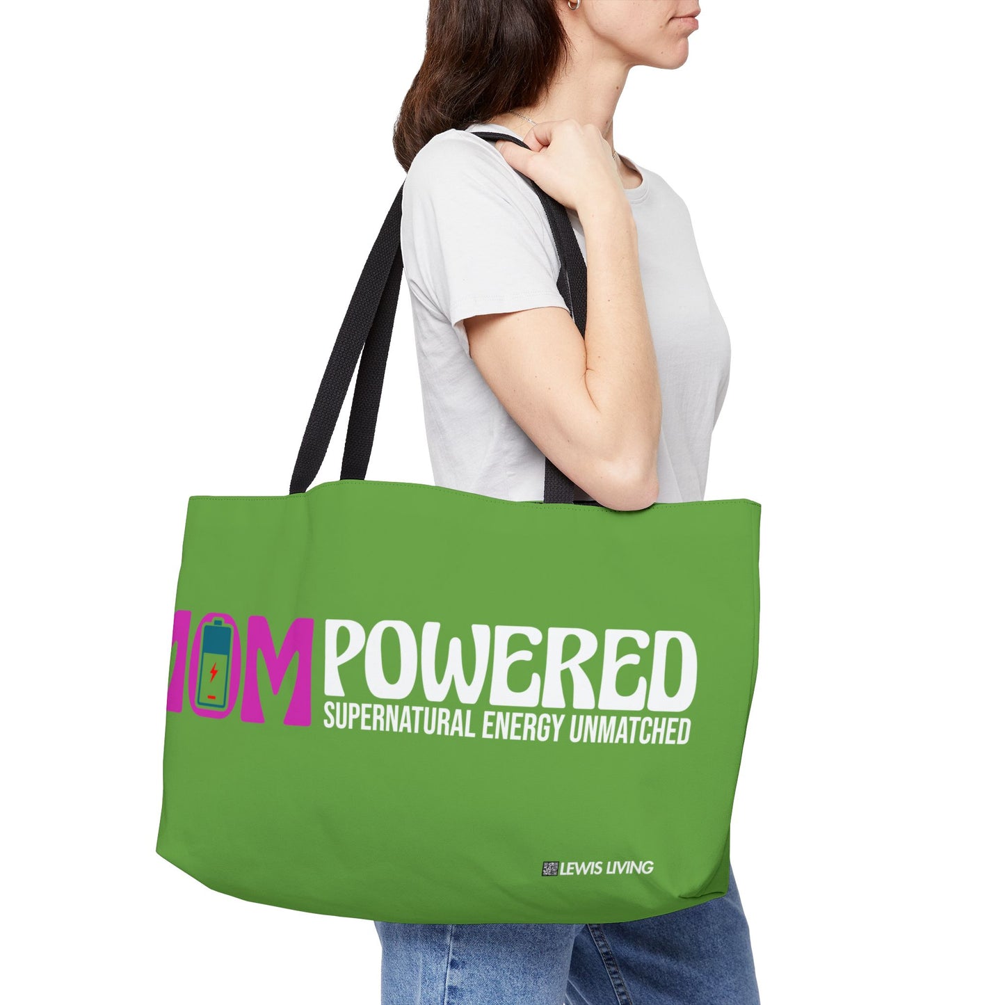 MOMPowered Tote Bag in Green
