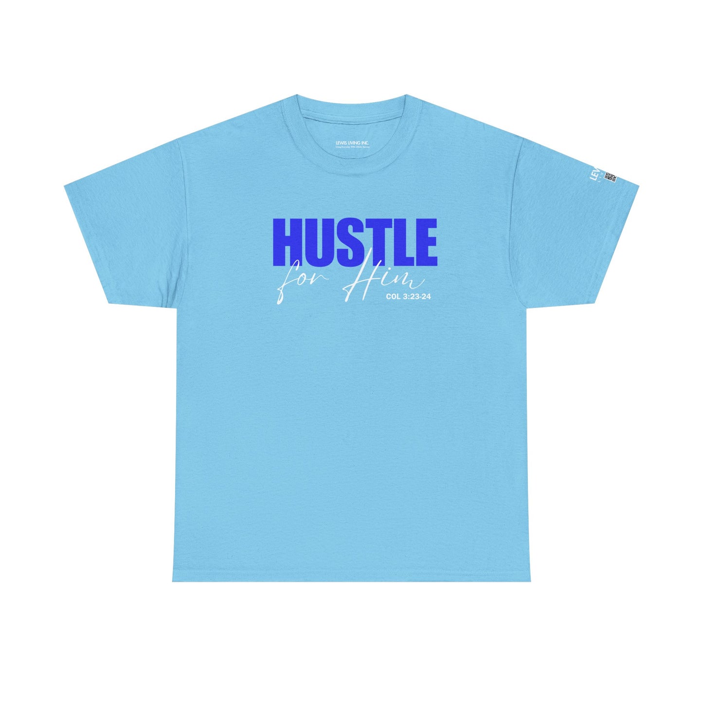 Hustle for Him-Blue White