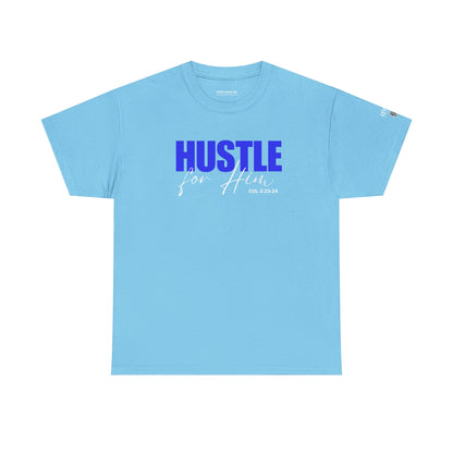 Hustle for Him-Blue White