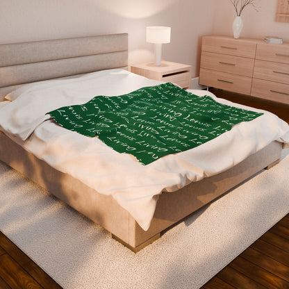 Plush Blanket Cozy Success Lewis Living- Dark Green