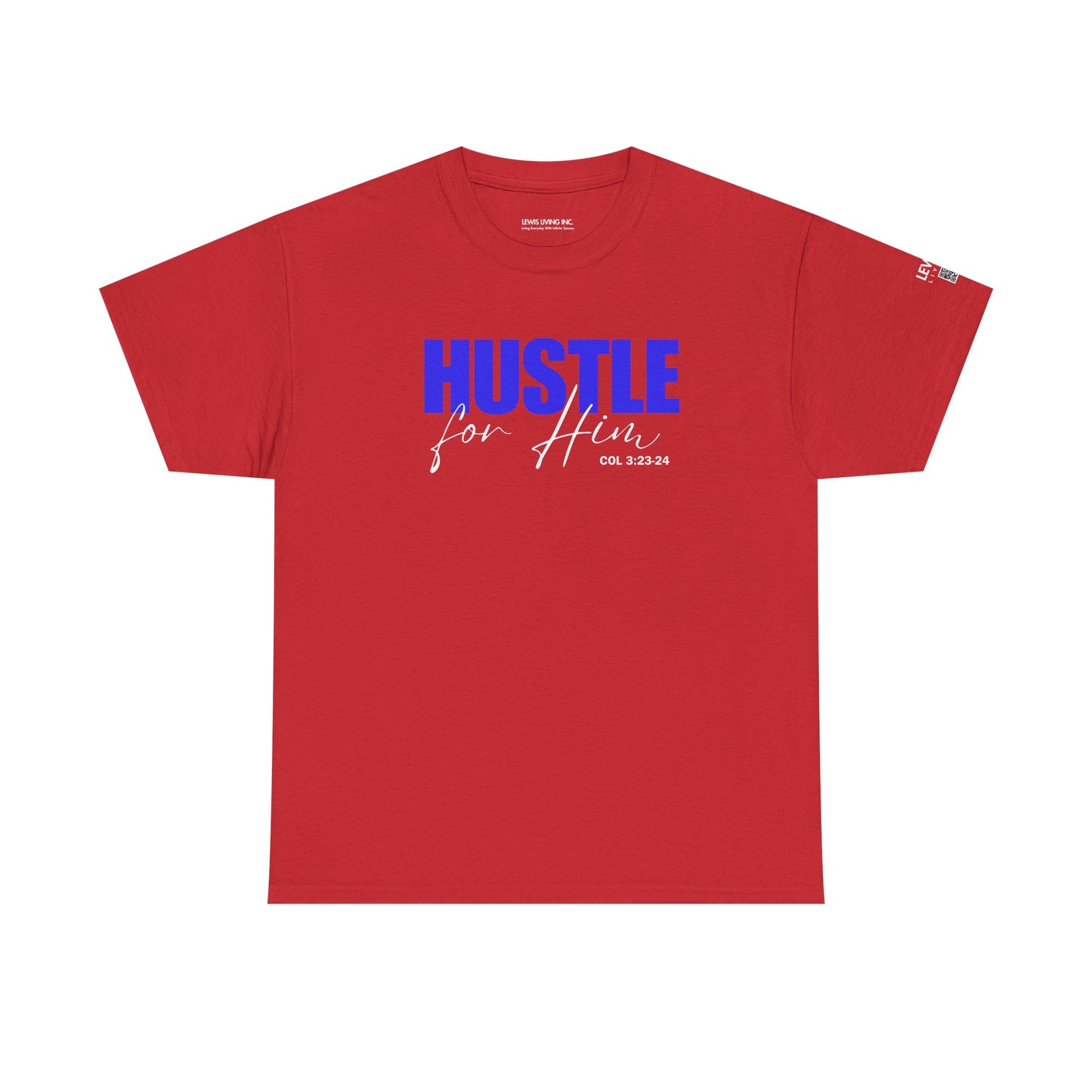 Hustle for Him-Blue White