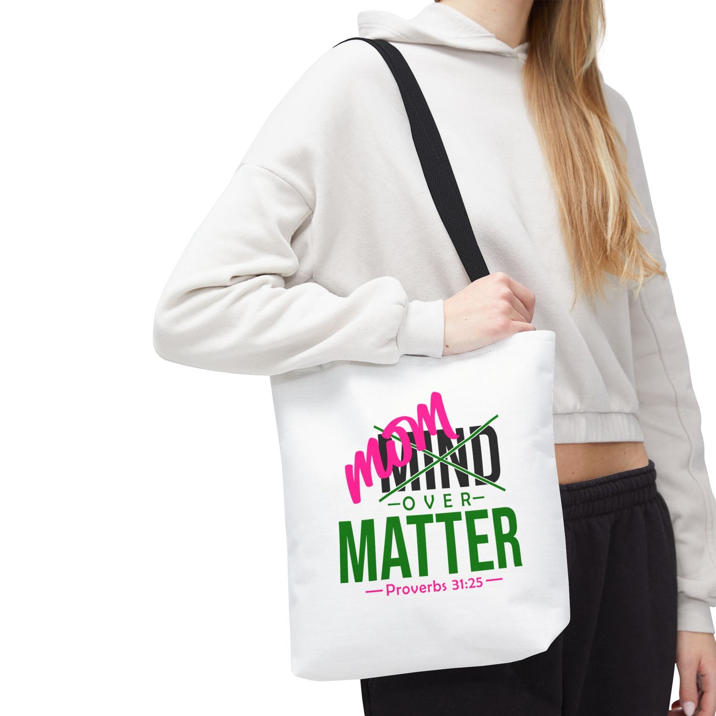 Mom Over Matter Tote Bag-Green