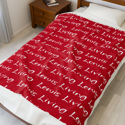 Plush Blanket Cozy Success Lewis Living-Red