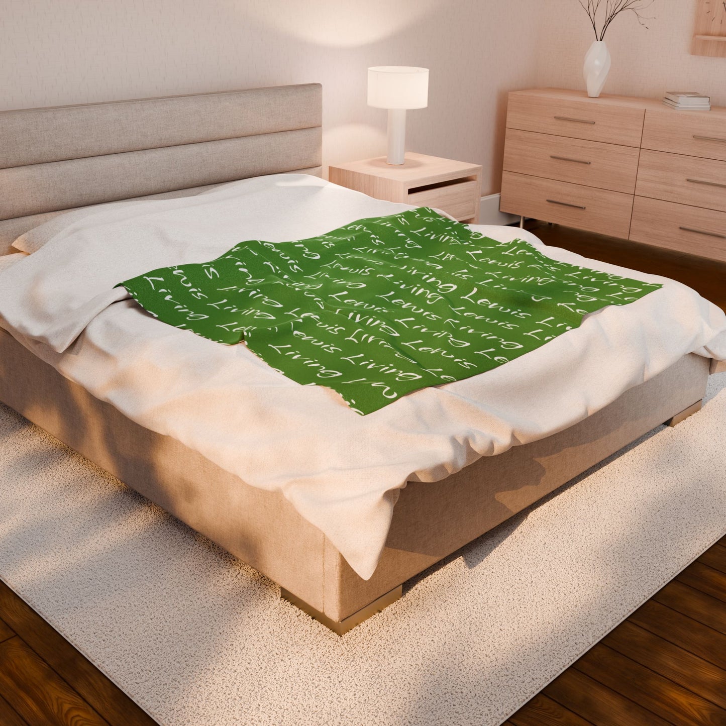Plush Blanket Cozy Success Lewis Living-Green