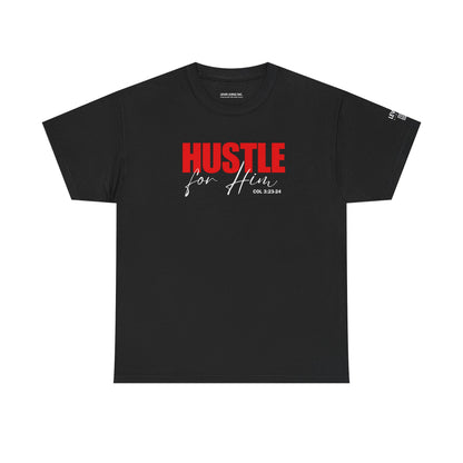 Hustle for Him-Red (White)