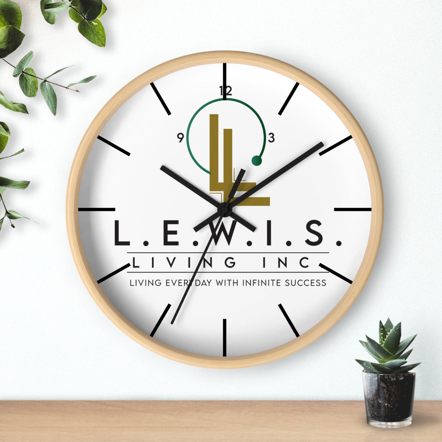 Lewis Living Wall Clock – Living Everyday With Infinite Success