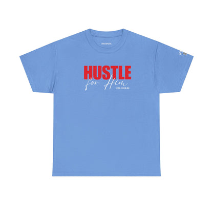 Hustle for Him-Red (White)