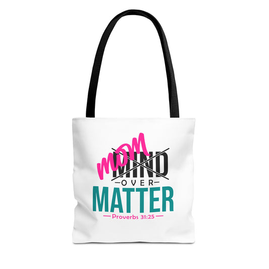 Mom Over Matter Tote Bag-Teal