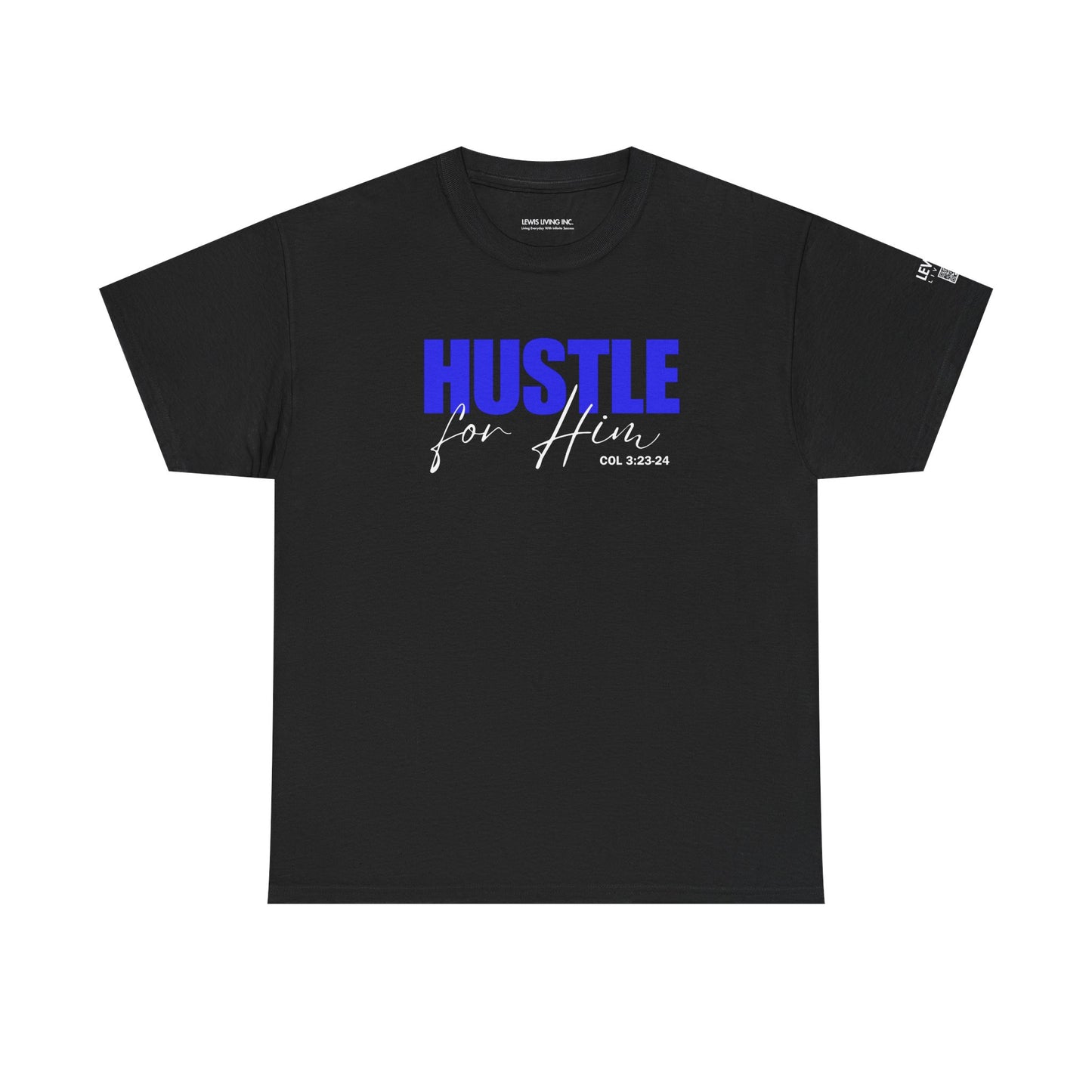Hustle for Him-Blue White