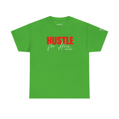 Hustle for Him-Red (White)