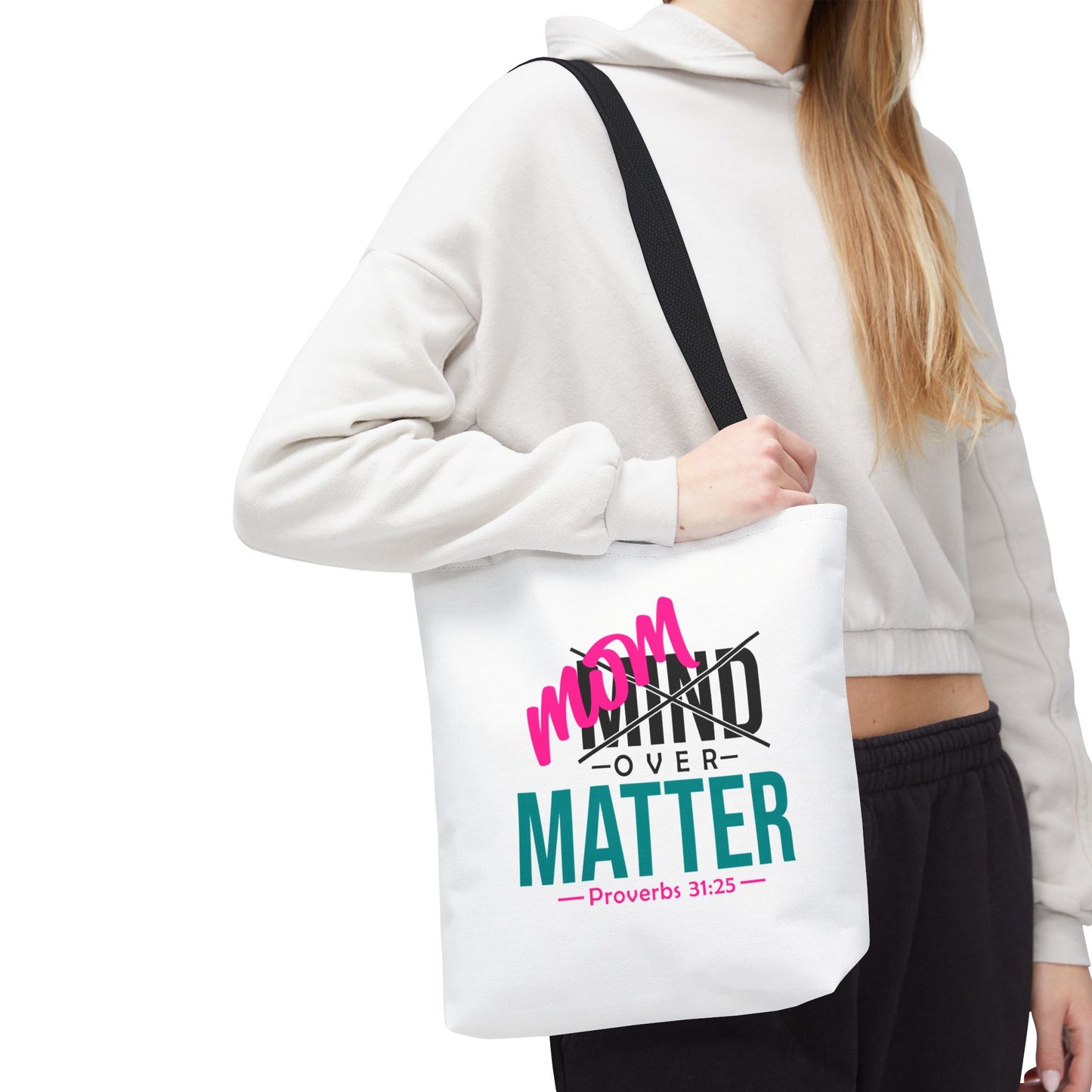 Mom Over Matter Tote Bag-Teal