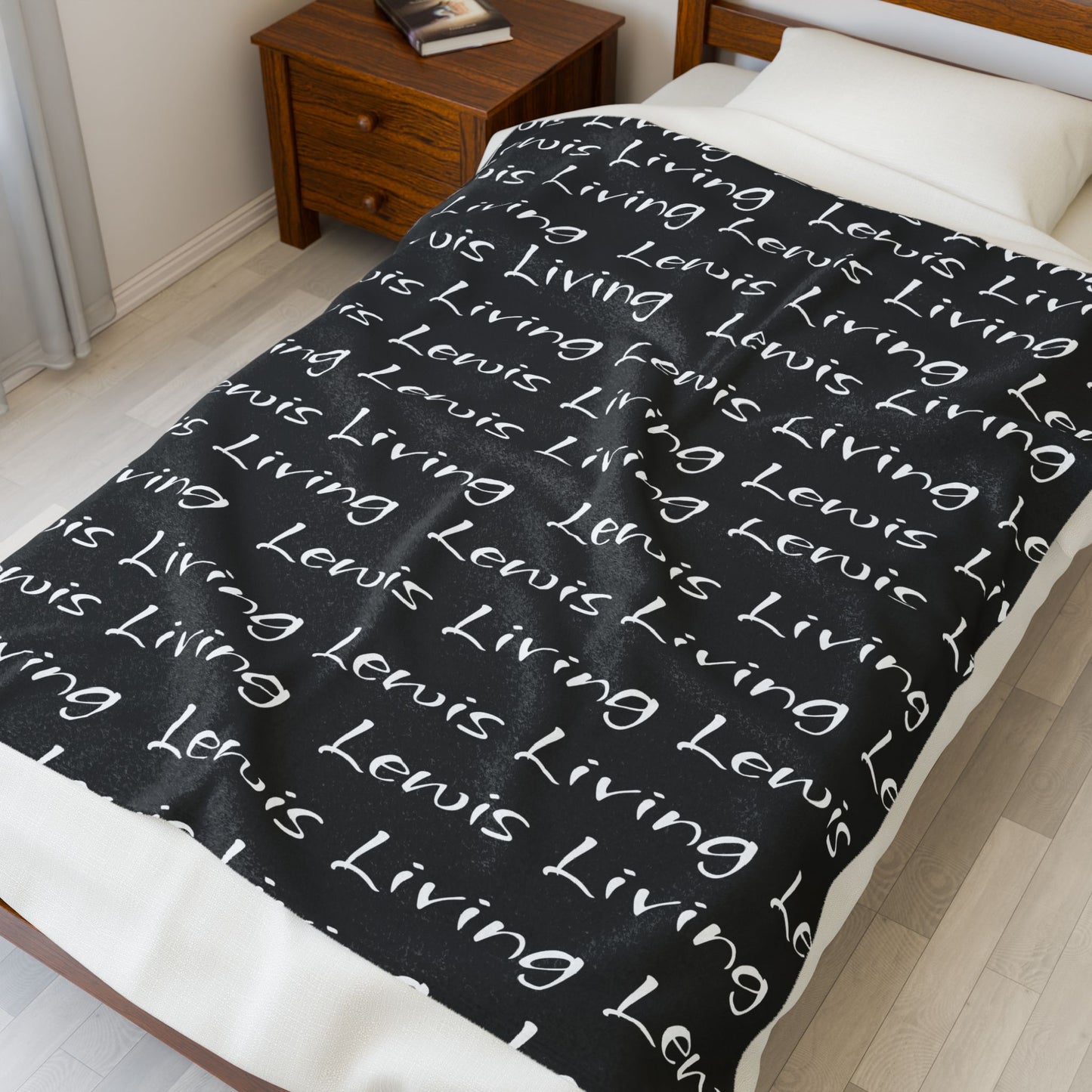 Plush Blanket Cozy Success Lewis Living-Black