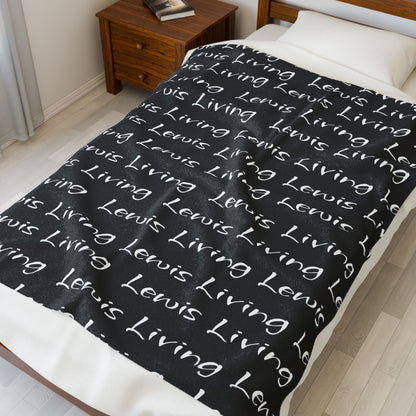 Plush Blanket Cozy Success Lewis Living-Black
