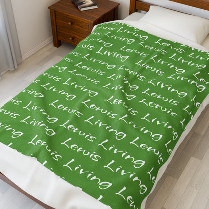 Plush Blanket Cozy Success Lewis Living-Green