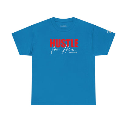 Hustle for Him-Red (White)