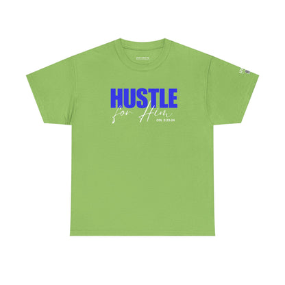 Hustle for Him-Blue White