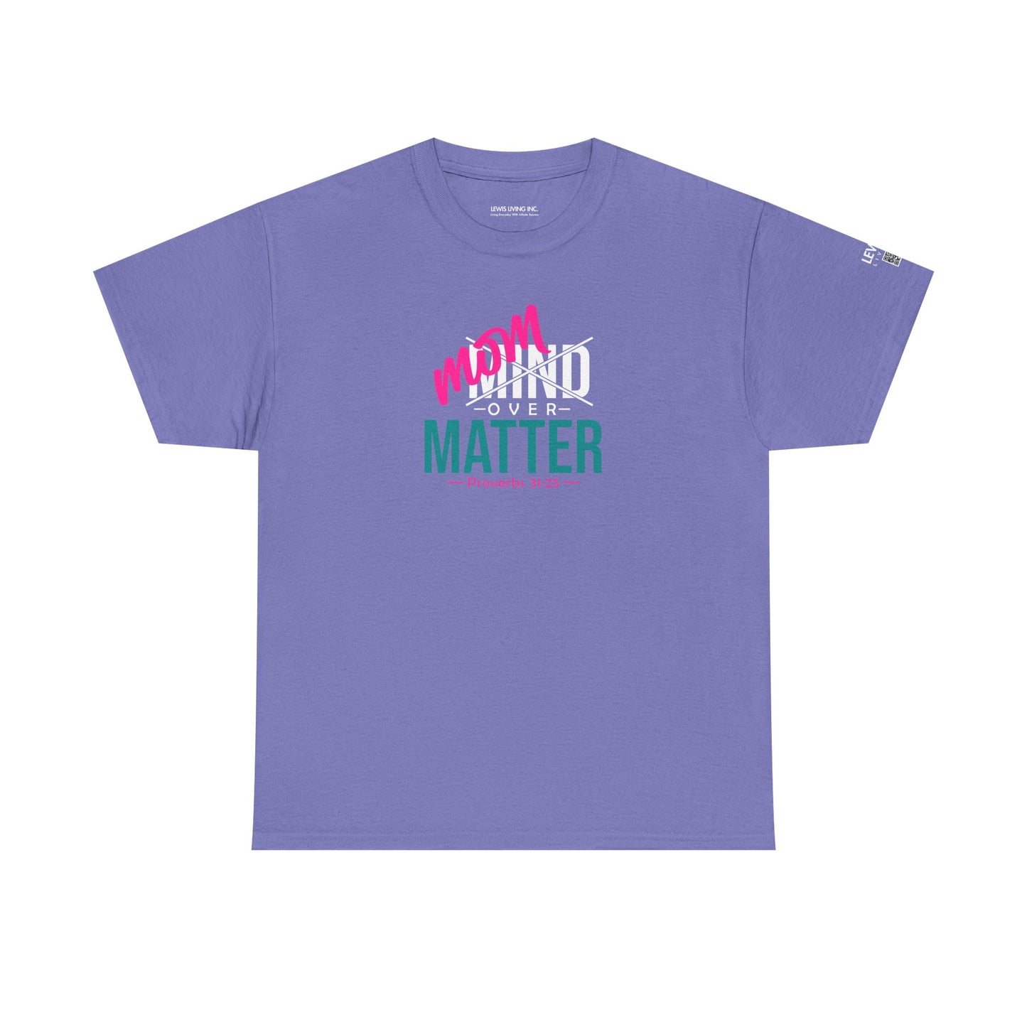 Mom Over Matter-White Teal