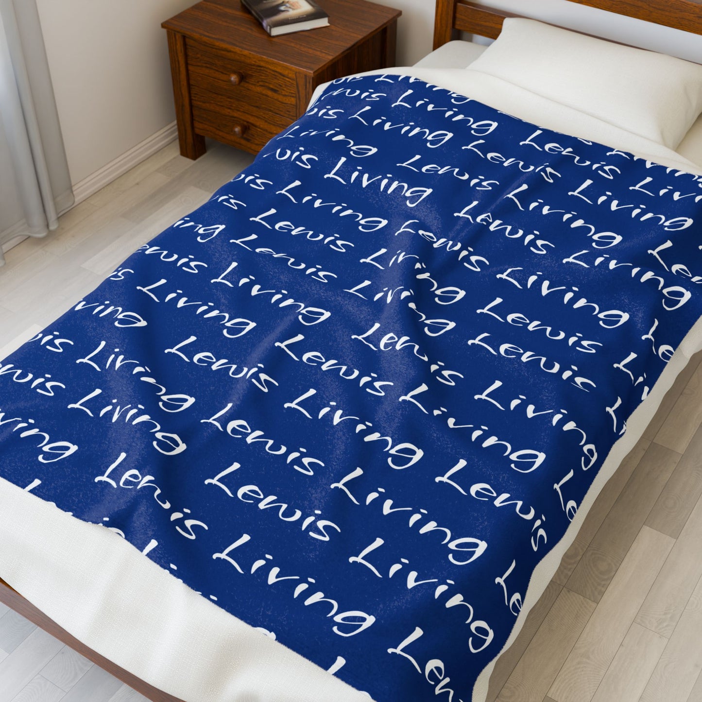 Plush Blanket Cozy Success Lewis Living-Blue